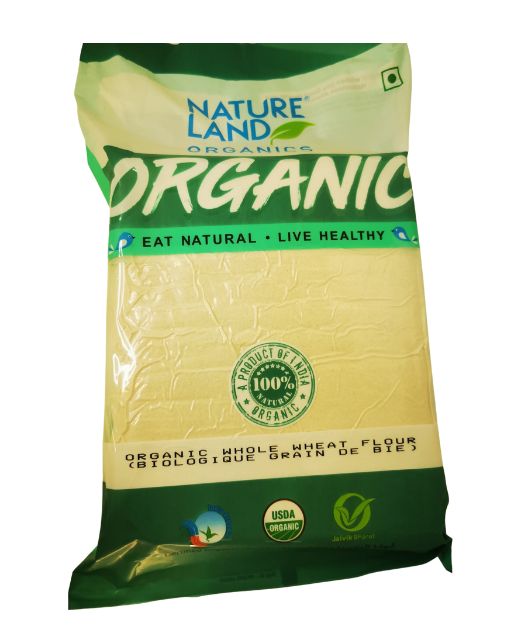 Natureland Organics Whole Wheat Atta (10 lbs)