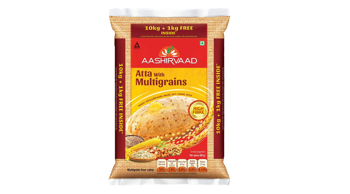 Multigrain Roti Paper Card Aashirvaad multigrain Atta- for wholesome Rotis – Singal's