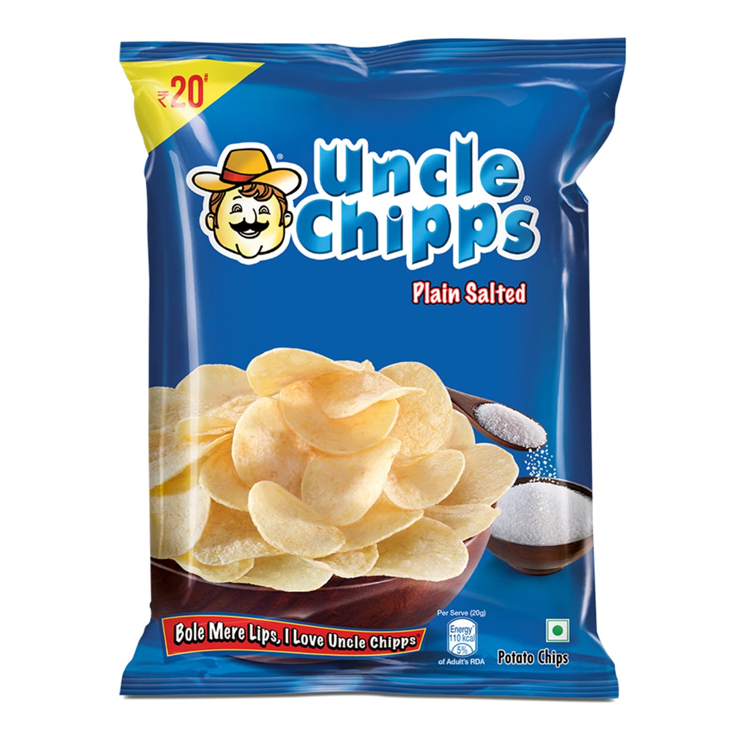 Uncle Chips Plain Salted (55 gm)