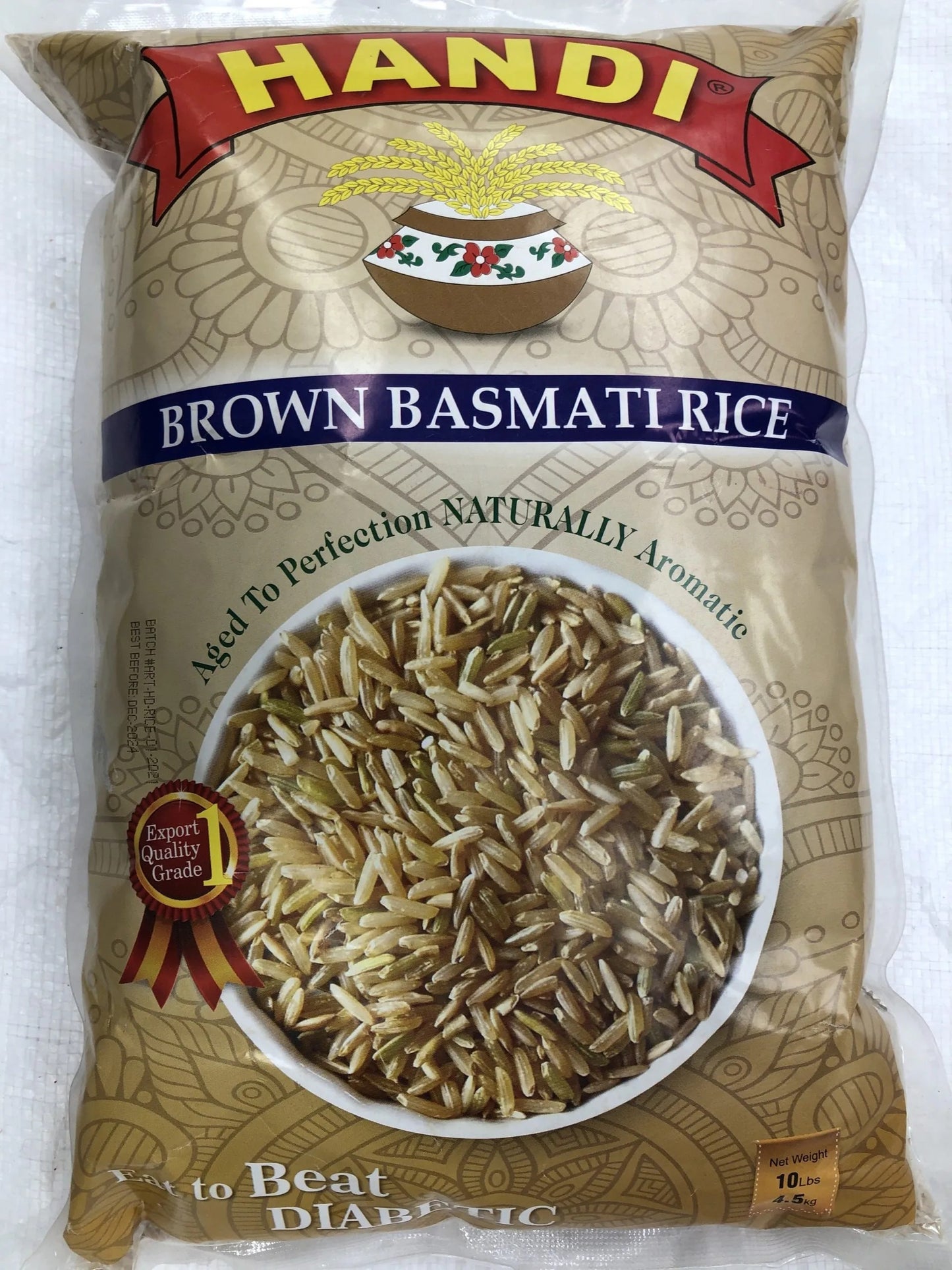Handi Brown Basmati Rice (10 lbs)