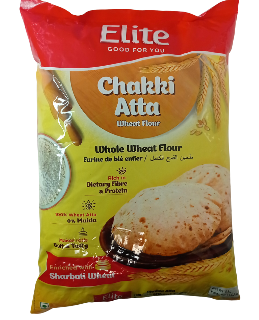 Elite Chakki Whole Wheat Atta Sharbati (5 kg)