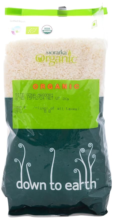 Down to Earth Organic Sona Masoori White Rice (2 kg)