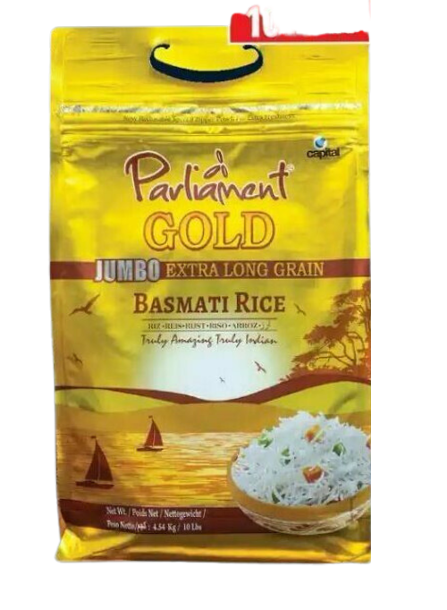Parliament Jumbo Extra Long Grain Basmati Gold Rice (10 lbs)