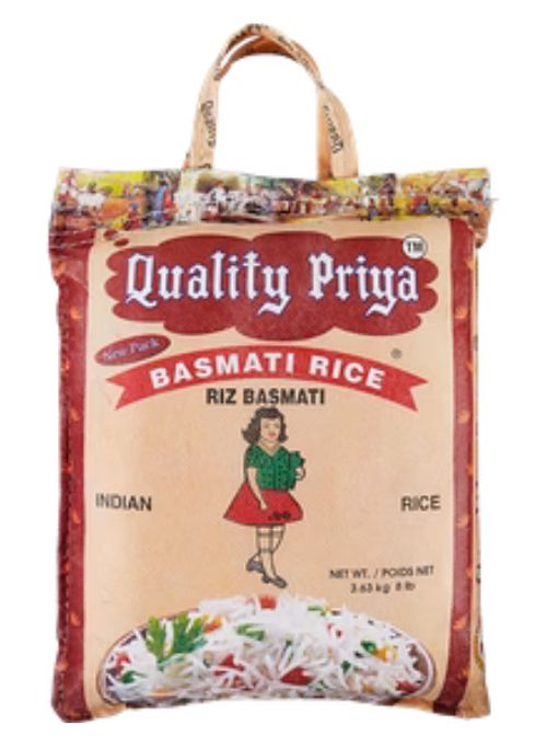 Quality Priya Basmati Rice (8 lbs)