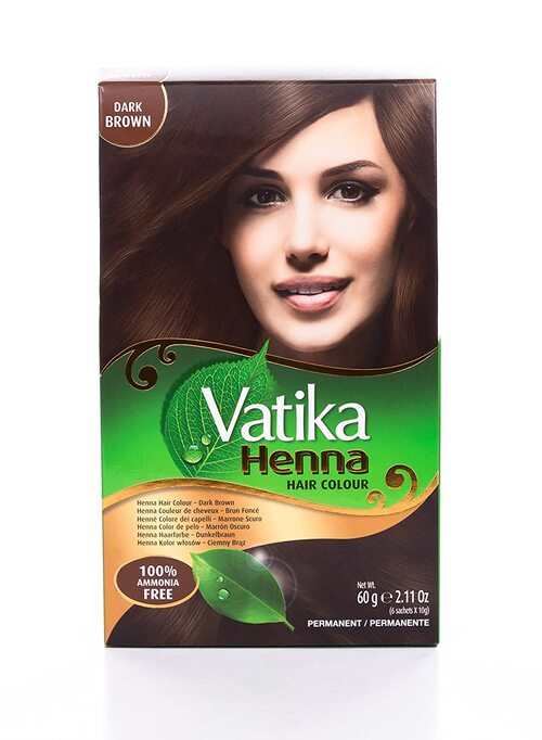 Vatika Henna Hair Color - Dark Brown (6 X 10 gm)